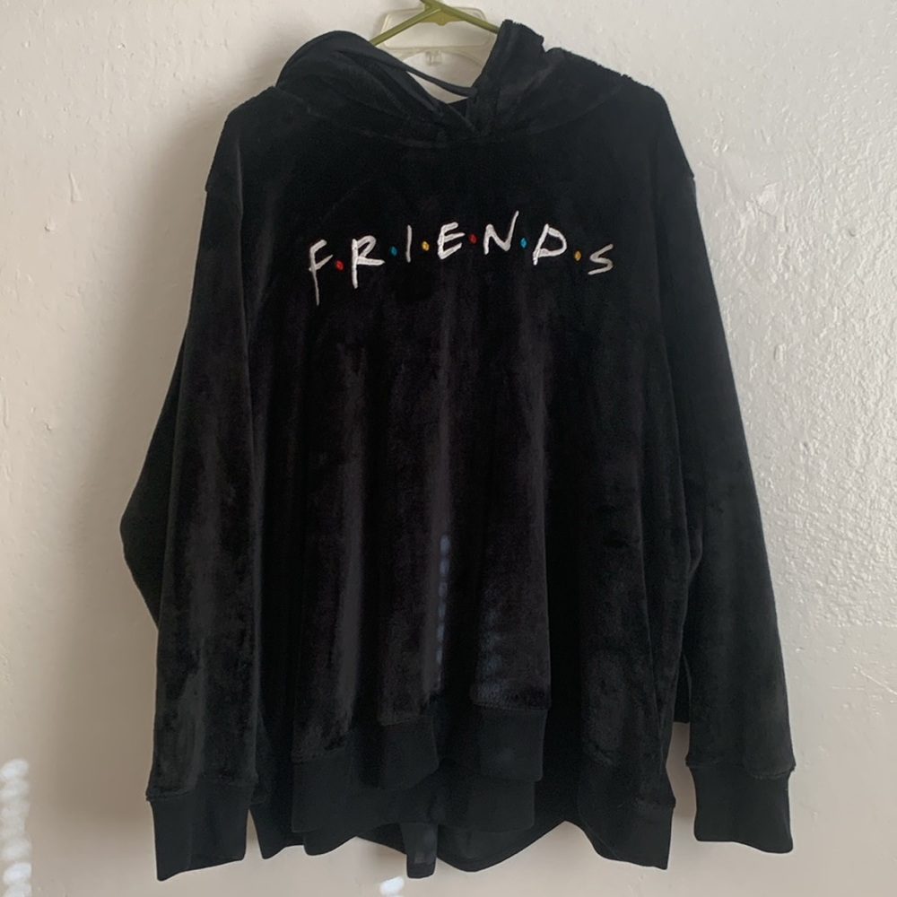 Women’s FRIENDS Hoodie Loungewear Black SIXE 3XL Soft Casual Comfy